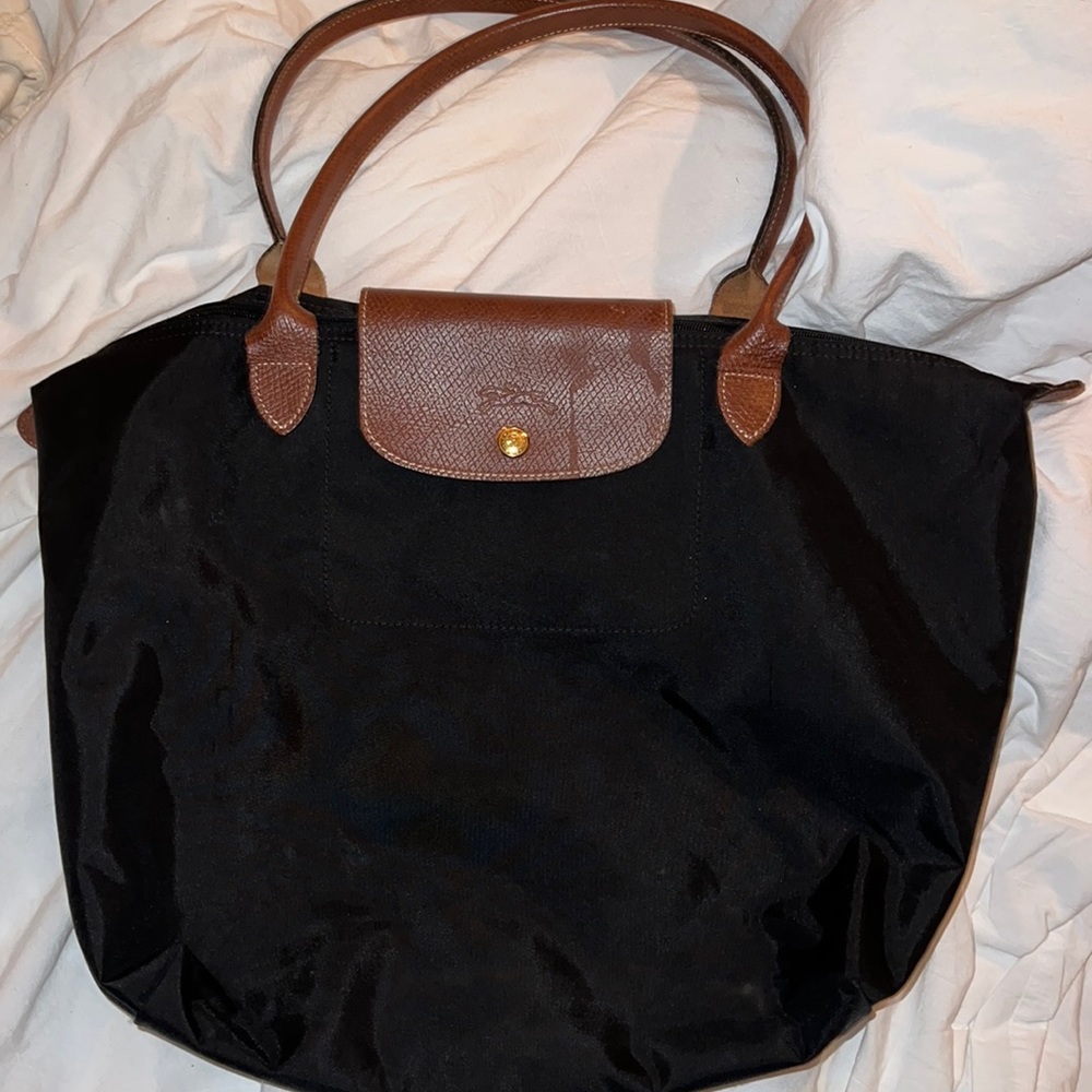 Black Longchamp tote